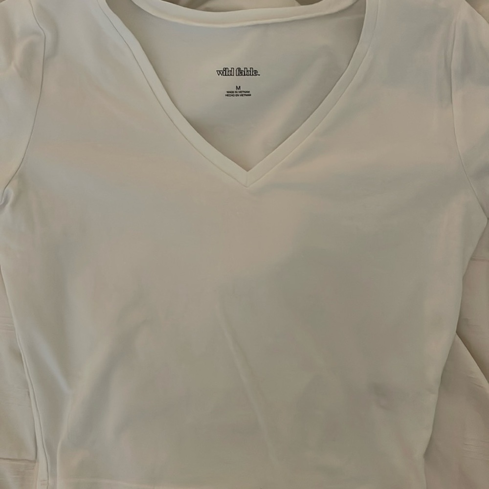 Target white t-shirt, size medium, worn once, and is cropped.